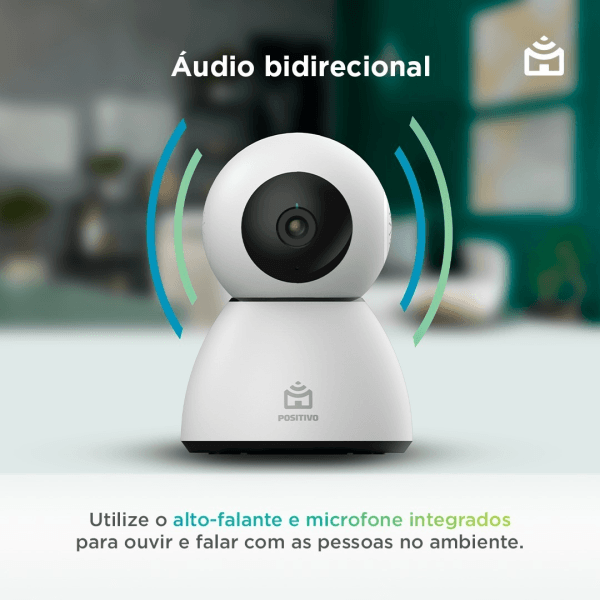 Smart Câmera Bot Wi-Fi 360° Positivo Casa Inteligente 2ª Geração, 1080p Full HD, 15 FPS - Imagem 7