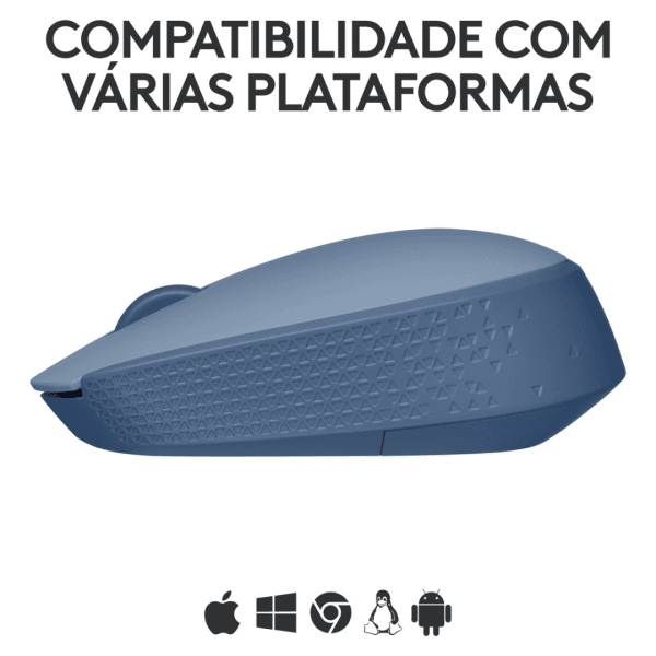 Mouse Logitech M170, Sem Fio, Azul Claro, 910-006863 - Imagem 2
