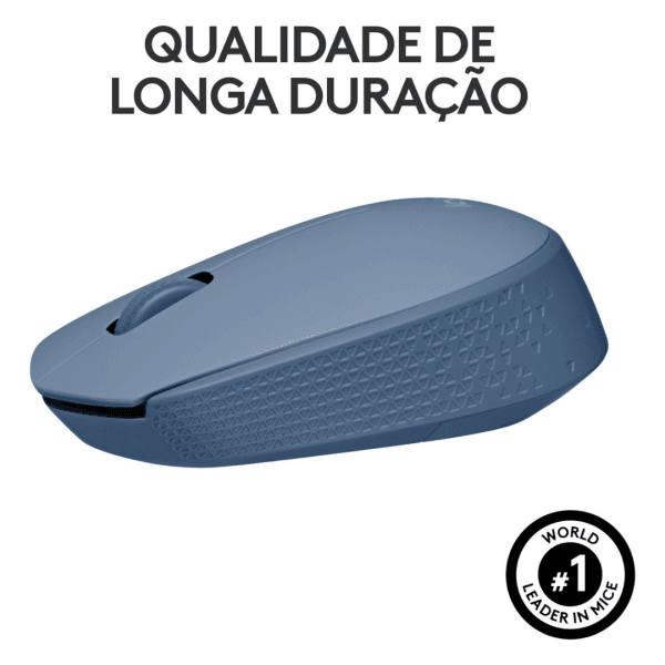 Mouse Logitech M170, Sem Fio, Azul Claro, 910-006863 - Imagem 3