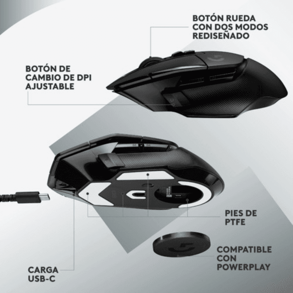 Mouse Gamer Logitech G502 X com Switch LIGHTFORCE - Imagem 6