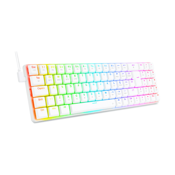 Teclado Mecanico Gamer Redragon Ashe Pro, RGB, Wireless, Switch Brown, Branco, K626P-KBS-W - Imagem 4