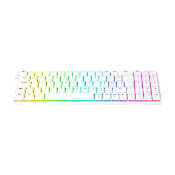 Teclado Mecanico Gamer Redragon Ashe Pro, RGB, Wireless, Switch Brown, Branco, K626P-KBS-W - Imagem 2