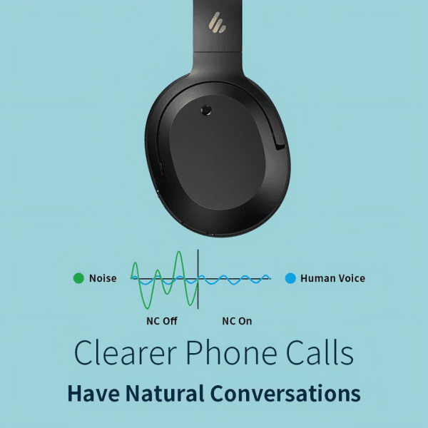 Edifier FONE de Ouvido  W820NB Bluetooth 5.0 OVER-EAR - PRETO Pequeno, W820NB BK - Imagem 6