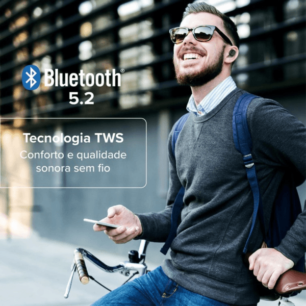 Fone De Ouvido Sem Fio Air Pro Go 2.0 I2go Até 20h Bateria Cor Preto - Imagem 5