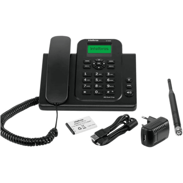 Telefone Celular Fixo GSM CF 4202N Preto Intelbras - Imagem 4
