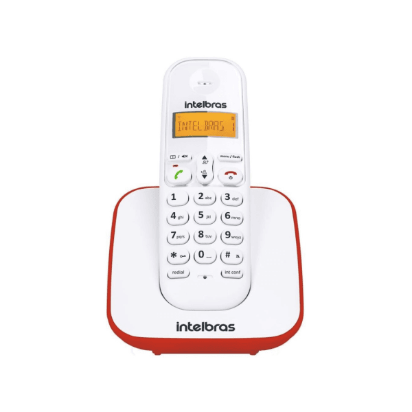 Telefone Sem Fio TS 7510 Branco/Vermelho Intelbras