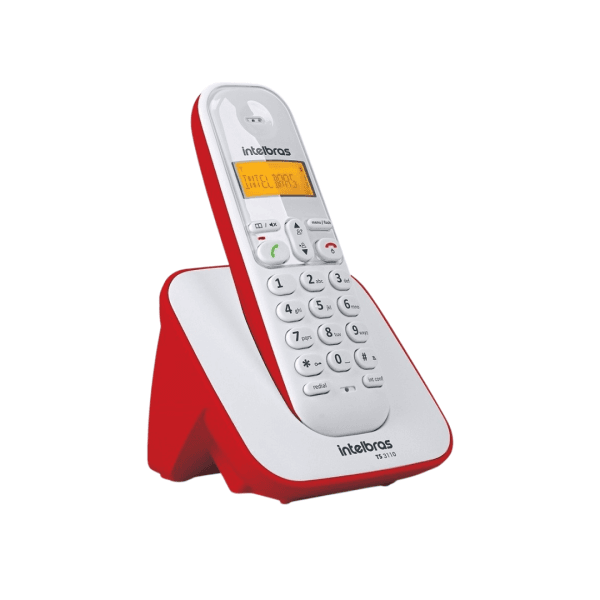 Telefone Sem Fio TS 7510 Branco/Vermelho Intelbras - Imagem 4