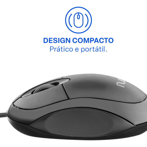 Mouse Classic Box Óptico USB 1200dpi Preto Multilaser - MO300 - Imagem 3